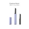 CHUNLINCARE Exfoliating Eyebrow Razor Dermaplaning Tool Eyebrow Trimmer with 4 Replacement Blades, Facial Razors for Women Aluminum Alloy Handle & Stainless Steel Blade (Blue) view 2