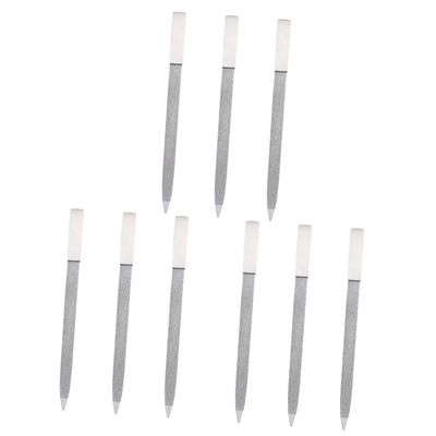 minkissy 9pcs Double-Sided Nail File Tools Stainless Steel Manicure Kit Cuticle Repair Nail Art Tools Trimmer Files