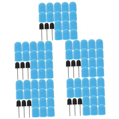 minkissy 5sets Replaceable Nail Art Sanding Caps Grit for Electric Nail Files for Manicure and Easy to Use and Skin Friendly