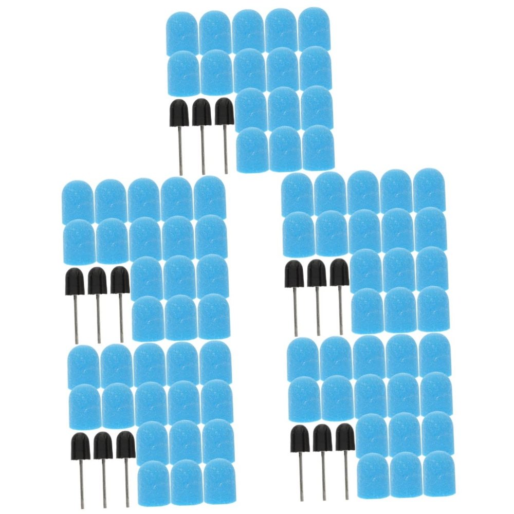 minkissy 5sets Replaceable Nail Art Sanding Caps Grit for Electric Nail Files for Manicure and Easy to Use and Skin Friendly