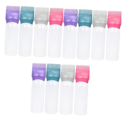minkissy 12pcs Hair Dye Applicator Bottles Root Comb Squeeze Bottles for Hair Salon Quality Brush Root Comb