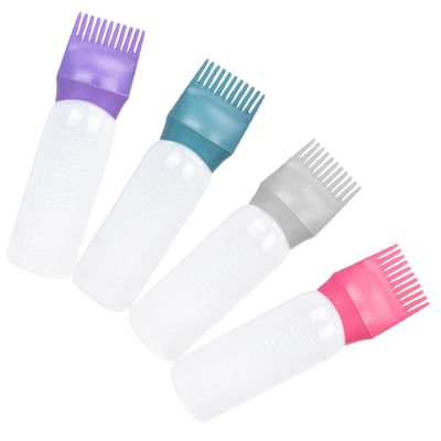 minkissy 4pcs Hair Dry Cleaning Bottles with Comb Applicator Hair Coloring Tools for Even Application for Stylists Home Use Compact and Portable Design