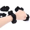 BIUDECO Black Velvet Hair Scrunchies 10 Pack Soft Stretch Hair Elastics for Women and Girls Washable Bands for Everyday Use and Diy Accessories view 2