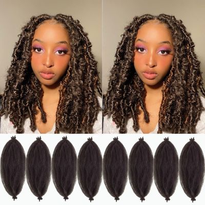 12 Inch Wrapping Hair for Soft Locs 8 packs Pre-Separated Springy Afro Twist Hair,Marley Hair for Soft Locs Kinky Afro Twist Crochet Hair Braids Spring Twist for Black Women(8Packs, 4#)