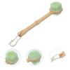 Bamboo Handle Bath Brush Shower Body Brush Silicone Back Scrubber Back Brush Silicone Scrubber Bath Cleaning Brush Bathroom Body Scrubber Scrub Brush Double Sided view 3