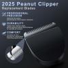 2 Pack Professional Peanut Replacement Blade-Precision-Ground for Smooth Cutting Snap-On Compatible with Wahl Peanut Clippers & Trimmers #2068-300, Black/Silver view 2
