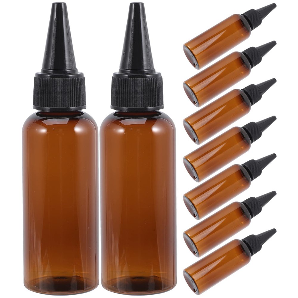 iplusmile 10pcs Plastic Applicator Squeeze Bottles for Hair Dye and Oil Refillable Containers Pointed Nozzle for Precise Application and Easy Dispensing