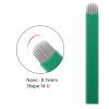WOLAYI 14U 30pcs Microblading Needles Nano 0.15mm-Thinnest Blade On The Market, Permanent Makeup Manual Eyebrow Tattoo Needlewith Expiration Date and Lot Number (Green 14U.15) view 2