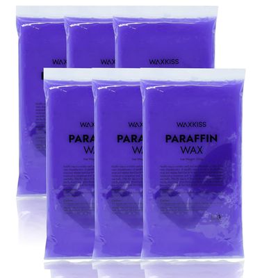 wewax 6 packs Paraffin Wax Refills of Lavender scent, Paraffin Wax for Hand and Feet, Moisturizing for Hands and Feet, 6 Count