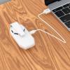 misppro Mini Face Fan for Masks - Wearable Cooling Fan with 2 Speeds, Anti-Fog, USB Rechargeable, Portable for Outdoor, Travel, and Daily Use - White view 4