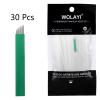 WOLAYI 14S 30pcs Microblading Needles Nano 0.15mm-Thinnest Blade On The Market, Permanent Makeup Manual Eyebrow Tattoo Needlewith Expiration Date and Lot Number (Green 14S.15) view 3