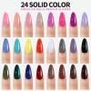 FANDAMEI Press on Nails, 24 Colors 576PCS Press on Nails Almond, Medium Acrylic Fake Nails Full Cover, Natural Glossy, False Nails with Nail Glue view 2