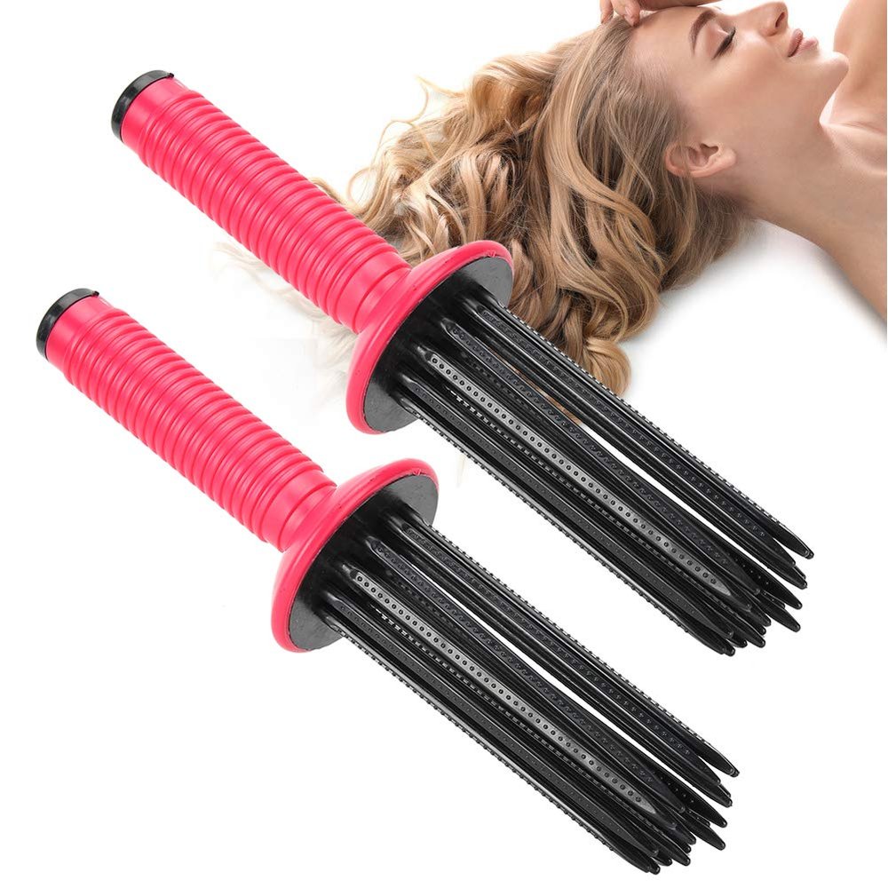 Hair Curling Roll Comb Anti Anti Slip Curling Wand Hairstyling Tools for Wave Hair Curler