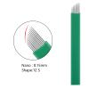 WOLAYI 12S 30pcs Microblading Needles Nano 0.15mm-Thinnest Blade On The Market, Permanent Makeup Manual Eyebrow Tattoo Needlewith Expiration Date and Lot Number (Green 12S.15) view 2