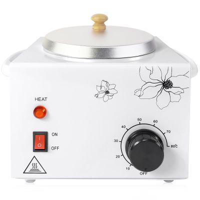 600ML Wax Warmer for Hair Removal, Professional Waxing Heater Pot with Adjustable Temperature for Women Men, with 20 Wooden Wax Sticks
