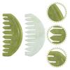 Beavorty 2pcs Jade Massage Comb Meridians Gua Tool for Scalp Relaxation Smooth Polished Jade for Body Massage for Home and Travel Use view 2