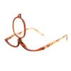 Aisi Women Magnifying Makeup Glasses Eye Make Up Spectacles Flip Down Lens Folding Cosmetic Glasses view 2