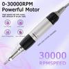 Electric Nail Drill Machine 30000RPM Nail Efile Professional Nail File Kit for Acrylic, Gel Nails, Manicure Pedicure Polishing with 6 Drill Bits and Sanding Bands view 2