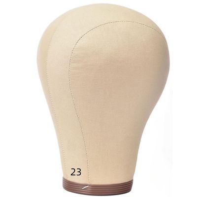 23inch Cork Canvas Block Head Mannequin Head Wig Display Styling Head