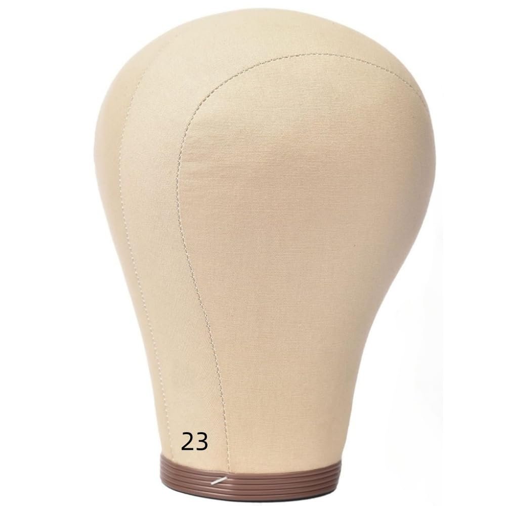23inch Cork Canvas Block Head Mannequin Head Wig Display Styling Head