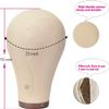 23inch Cork Canvas Block Head Mannequin Head Wig Display Styling Head view 2