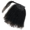 RemeeHi Brazilian Afro Curl Kinky Curly PonyTail With Wrap Around Magic Tape Hair Clip in Ponytail Hairpiece Extensions For Women 12 Inch 1b# Natural black view 2