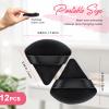AMMON 12 Pcs Black Powder Puff Triangle Soft Makeup Powder Puff Face Makeup Sponge Puff Velour Makeup Puff Pure Cotton Powder Puff for Loose Mineral Powder Cosmetic Body Contouring Tools view 2
