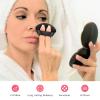 AMMON 12 Pcs Black Powder Puff Triangle Soft Makeup Powder Puff Face Makeup Sponge Puff Velour Makeup Puff Pure Cotton Powder Puff for Loose Mineral Powder Cosmetic Body Contouring Tools view 4