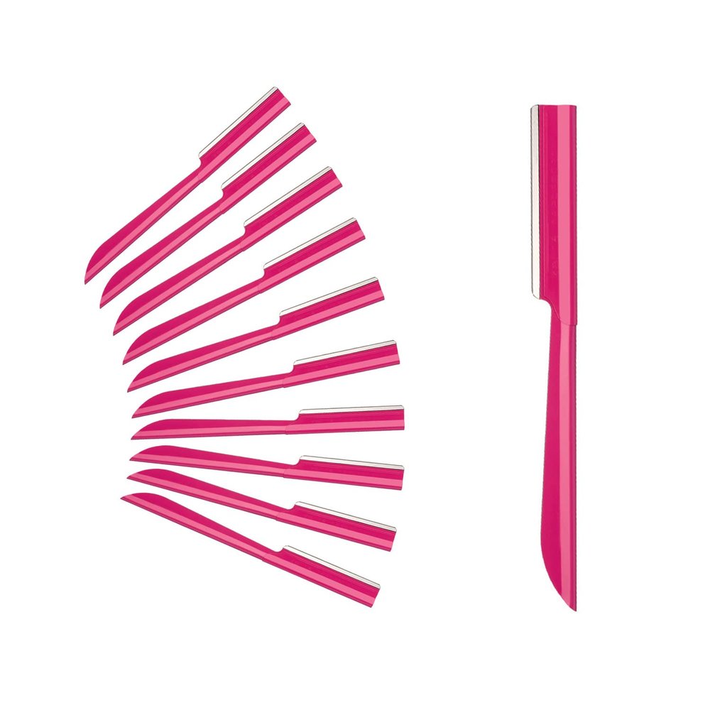 Eyebrow Razor, S.T. Friends 10Pcs Face Razor for Women Exfoliating Dermaplaning Tool, Dermaplane Razor Peach Fuzz Removal, Eyebrow Shaper Trimmer Facial Shaver Help Exfoliate and Smooth the Skin