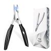 Podiatrist Toenail Clippers for Thick Nail & Ingrown Toenails, Professional Toe Nail Clippers with Safety Lock for Seniors, Men, Women, Heavy-Duty Sharp Curved Blade Pedicure Tools- Black view 1