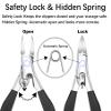 Podiatrist Toenail Clippers for Thick Nail & Ingrown Toenails, Professional Toe Nail Clippers with Safety Lock for Seniors, Men, Women, Heavy-Duty Sharp Curved Blade Pedicure Tools- Black view 2