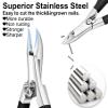 Podiatrist Toenail Clippers for Thick Nail & Ingrown Toenails, Professional Toe Nail Clippers with Safety Lock for Seniors, Men, Women, Heavy-Duty Sharp Curved Blade Pedicure Tools- Black view 3