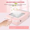 AONOLOVO Nail Dust Collector, Adjustable Suction, Professional Nail Fan Dust Collector with Light Manicure Dust Collector Nail Tech Vacuum Cleaner Machine for Acrylic Nails Removal, Pink view 4