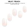 Adora Couture Semi Cured Gel Nail Strips with 30 Pieces - Salon Quality Manicure Kit for Women Easy Application Wraps Includes Prep Pads Nail File Wooden Stick, UV Light Required (Milky Peach) view 2