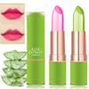 2 PCS Jelly Crystal Aloe Vera Lipstick,Magic Temperature PH Color Changing Lipstick Tinted Lip Balm Long Lasting Waterproof Nourishing Lip Gloss Lip Tint Stain Glossy Mood Lipstick Set for Women view 1
