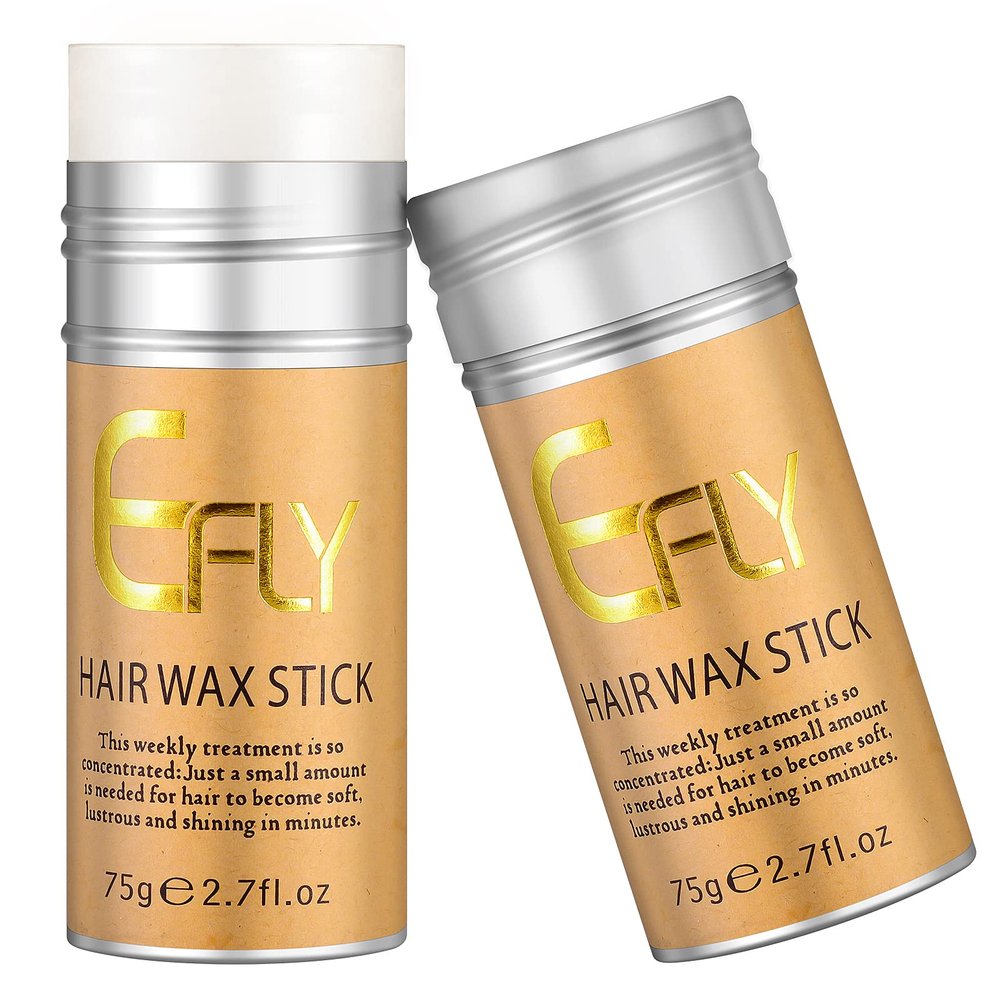 EFLY Wax Stick for Hair Wigs - Non-greasy Styling Pomade for Fly Away Edge Frizz Control (Pack of 2)