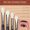Jessup Eyeshadow Brush Set 11pcs Eye Makeup Brushes Set Professional Eye Shadow Brush Blending Brush Shader Crease Brush Black T340 view 3