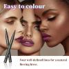 Microblading Eyebrow Pen - 4 Point, Long-Lasting, Water-Resistant, Smudge-Proof Fine-Stroke Pencil - Dark Brown view 3