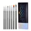 Jessup Eyeshadow Brush Set 7pcs Fluffy Eye Makeup Brushes for Eye Shadow Blending Shader Crease Concealer Black T334 view 1