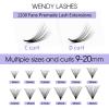 1200 Fans Lash Extension Premade Fans Eyelash Extensions 9-20mm Mixed 20D Eyelash Extension C Curl Pointed Base Volume Lash Extensions Handmade Lash Extensions(1200PCS-20D-0.07-C, 9-20mm mixed tray) view 3