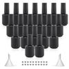 Agidea Empty Gel Nail Polish Bottles 15ML with Brush, Opaque Round Refillable Fingernail Polish Bottles UV Safe with Mixing Balls & Funnels, Pack of 20 (Matte Black) view 1