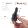 Agidea Empty Gel Nail Polish Bottles 15ML with Brush, Opaque Round Refillable Fingernail Polish Bottles UV Safe with Mixing Balls & Funnels, Pack of 20 (Matte Black) view 2