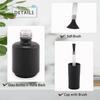 Agidea Empty Gel Nail Polish Bottles 15ML with Brush, Opaque Round Refillable Fingernail Polish Bottles UV Safe with Mixing Balls & Funnels, Pack of 20 (Matte Black) view 3