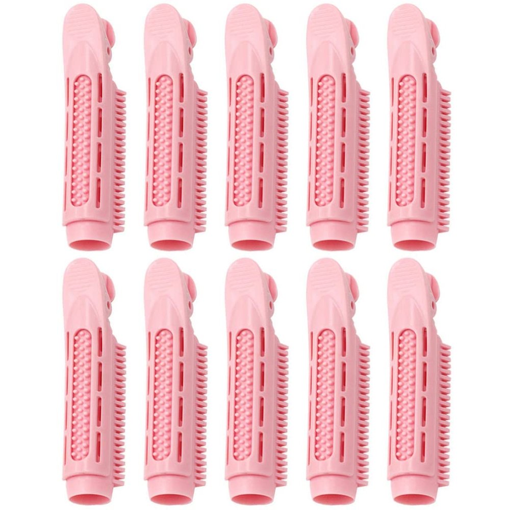 SHERCHPRY 10pcs Hair Roller Clips for Easy Hair Styling Lightweight Material for Voluminous Curls for Home Travel Use Non-damaging Root Curlers