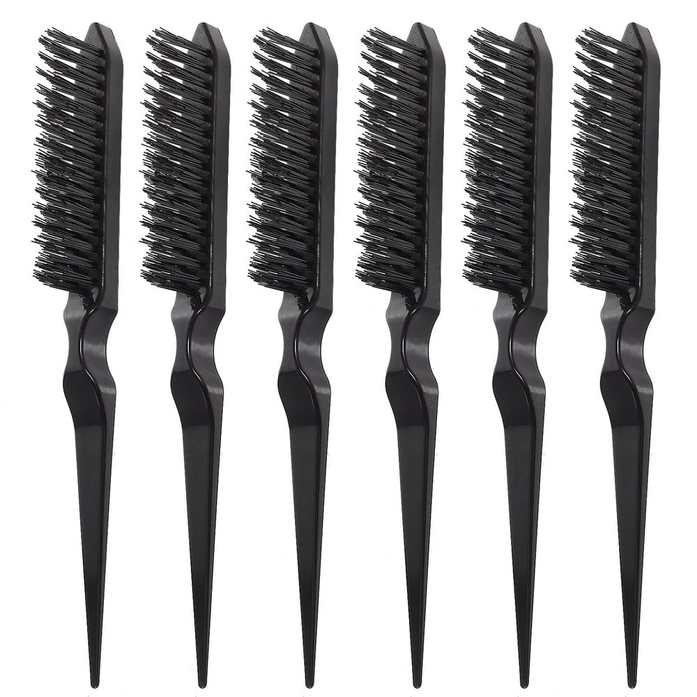 SHERCHPRY 6pcs Professional Hair Teasing Brush Detangling Comb for Natural Hair for Salon Use and Casual Styling