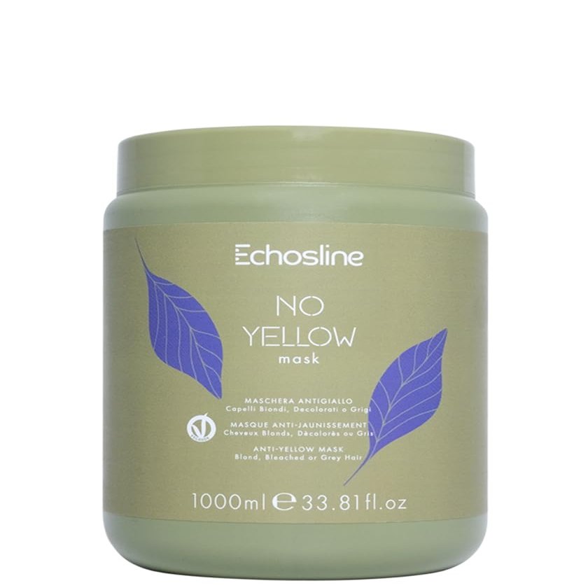 Echosline Anti-Yellow Hair Mask Neutralizes Brassy Tones - 1000 ml. / 33.8 fl.oz.
