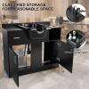 Artist hand Shampoo Bowls for Salons with Mirror, Shampoo Stations for Salons All in One Backwash Sink with USB, 110V Outlets, Hair Dryer Holes and P Trap, Salon Equipment view 2