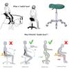 FRNIAMC Professional Saddle Stool with Wheels Ergonomic Swivel Rolling Height Adjustable for Clinic Dentist Beauty Salon Tattoo Home Office (Green) view 4