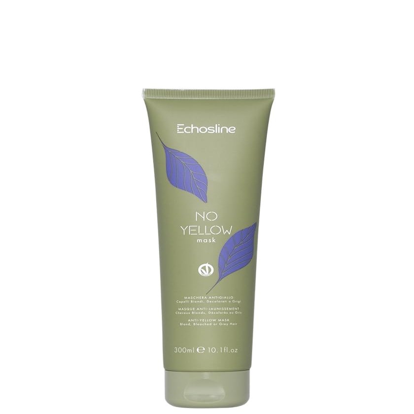 Echosline Anti-Yellow Hair Mask Neutralizes Brassy Tones NO YELLOW anti-yellow mask 300 ml. / 10.1 fl.oz.