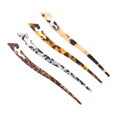 Uonlytech 4pcs Retro Chinese Hairpin Stick Hair Barrettes for Bun Holder Classic Hair Stick Decorations for Women